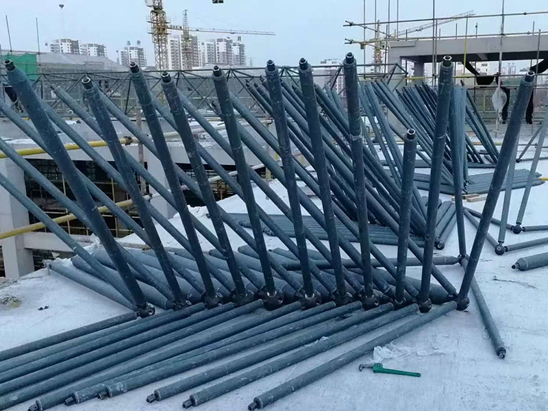 平板煤棚项目施工现场